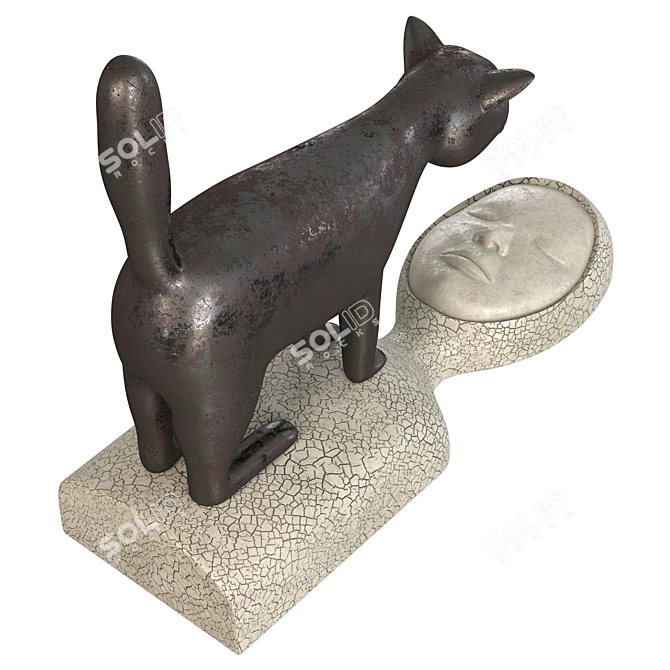 Sara Swink Inspired Cat Sculpture 3D model image 4