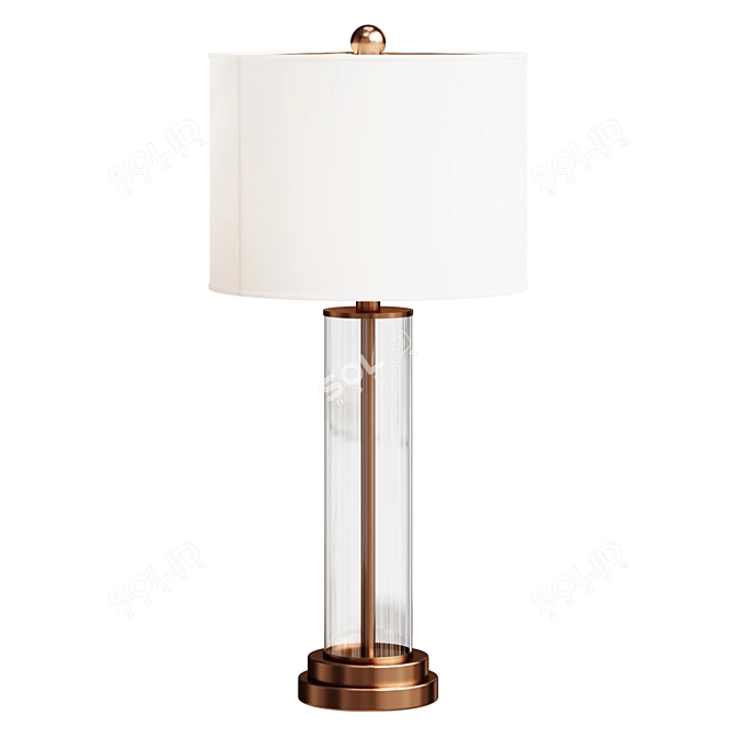 Cassian Gold Glass Table Lamp 3D model image 1