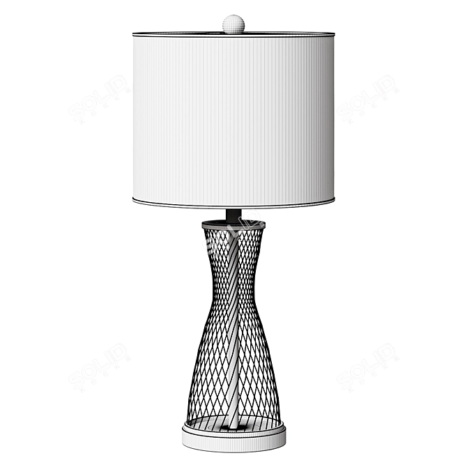 Magnus Bamboo Table Lamp | Rustic Charm 3D model image 2