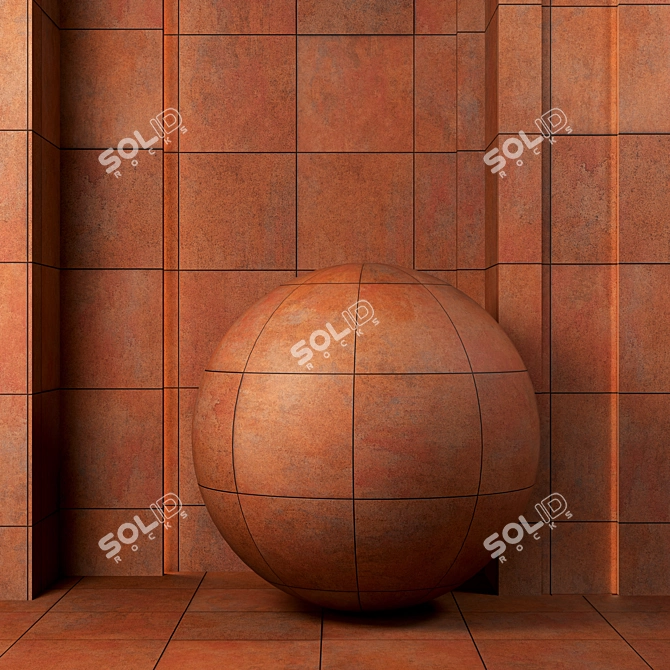 Corten Steel Panel Textures - 4k PBR 3D model image 2