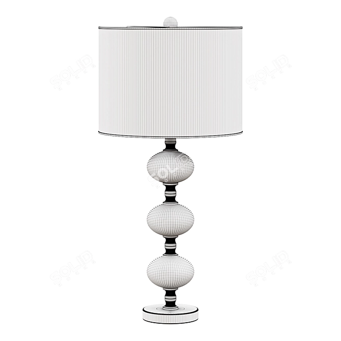 Elegant Marcelo Brass Table Lamps 3D model image 2