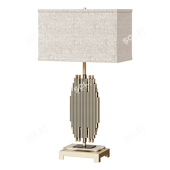 Elegant Galveston Table Lamp 3D model image 1