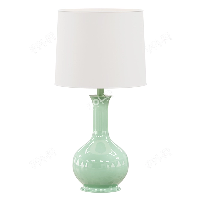 Elegant Minton Desk Light 3D model image 1