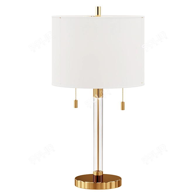  Sleek Metal Table Lamp 3D model image 1