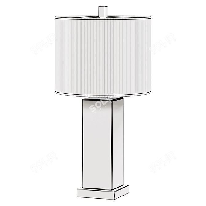 Navy Blue Ceramic Table Lamp 3D model image 2