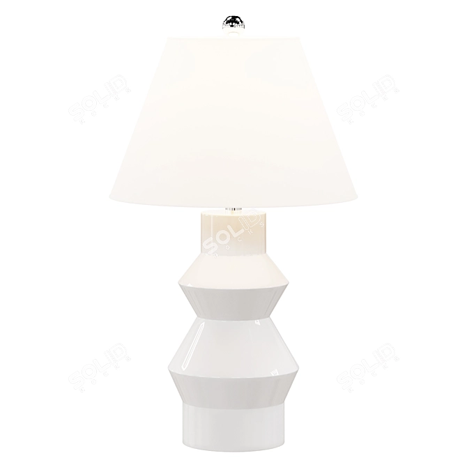 Larcia White Table Lamp 3D model image 1