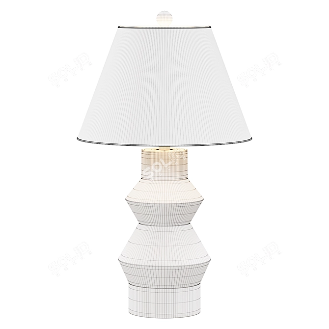 Larcia White Table Lamp 3D model image 2