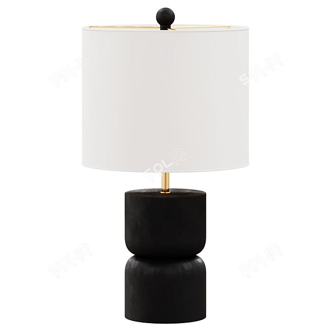 Dark Brown Lastra Table Lamp 3D model image 1