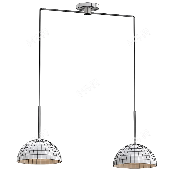 Modern Metal Pendant: Vray Render 3D model image 2