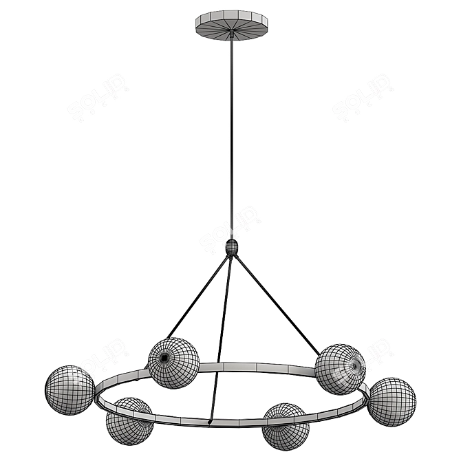 Modern Chandelier by Hayes 5 3D model image 2