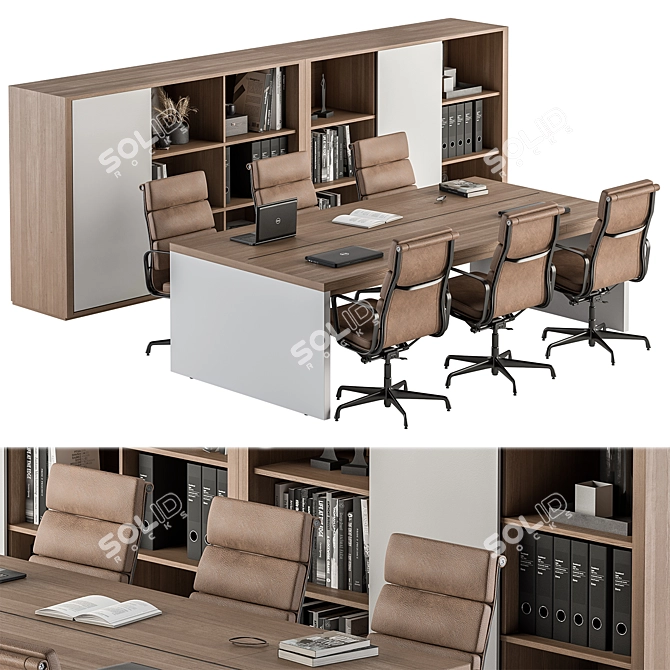 Office Furniture 390 Meeting Table 3D model image 1