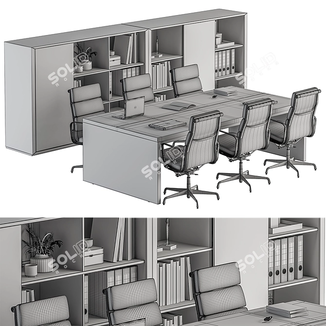 Office Furniture 390 Meeting Table 3D model image 5