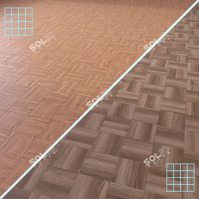 Versatile Wood Floor 3D Model 3D model image 1