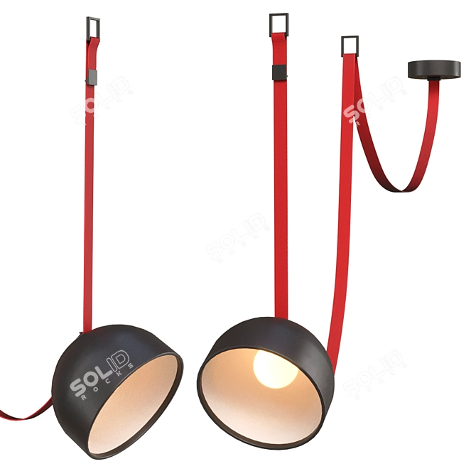 Modern Pendant Light 3D Model 3D model image 2