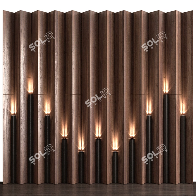 Modern Wall Panel Decor Kit 3D model image 3