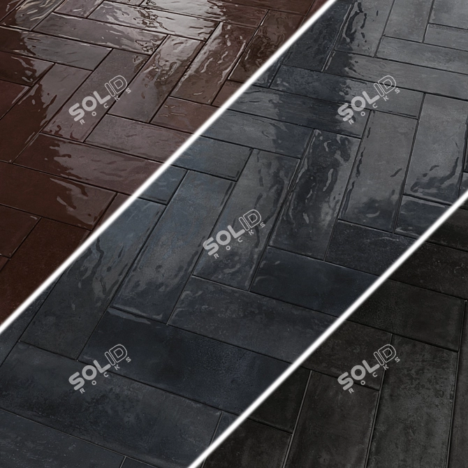 Glossy Wall Tiles TRAKAY Collection 3D model image 1