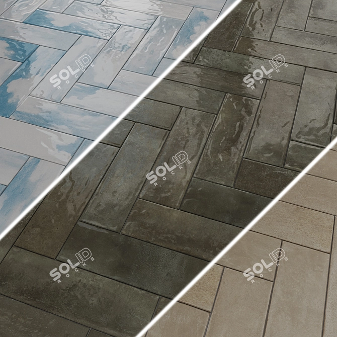 Glossy Wall Tiles TRAKAY Collection 3D model image 2