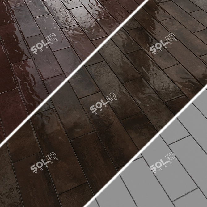 Glossy Wall Tiles TRAKAY Collection 3D model image 4