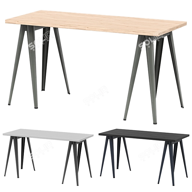  Modern Minimalist IKEA Desk 3D model image 1