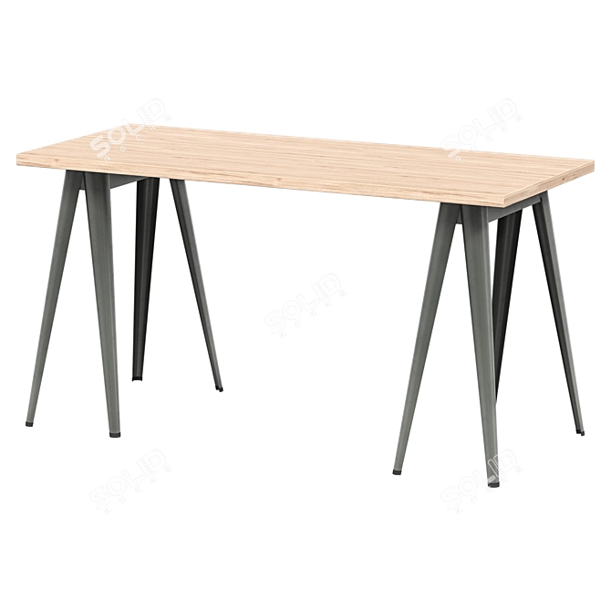  Modern Minimalist IKEA Desk 3D model image 2