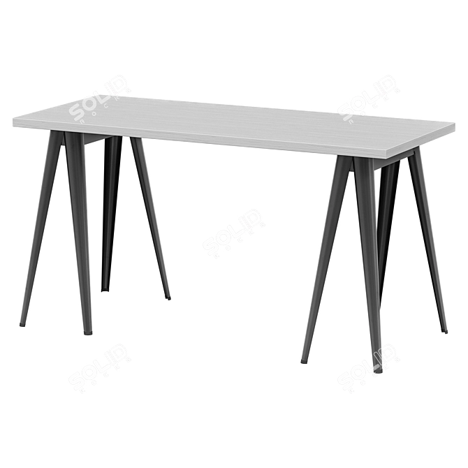  Modern Minimalist IKEA Desk 3D model image 4