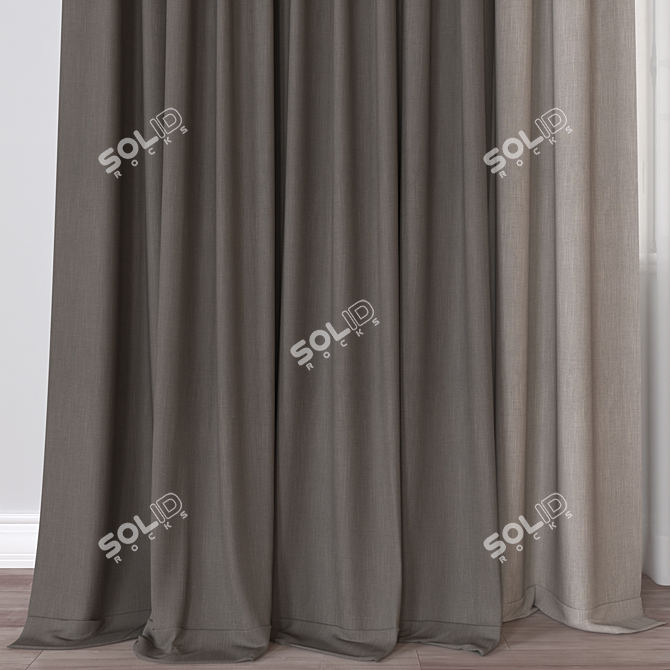 Modern Curtain 3D Model Plugin 3D model image 3