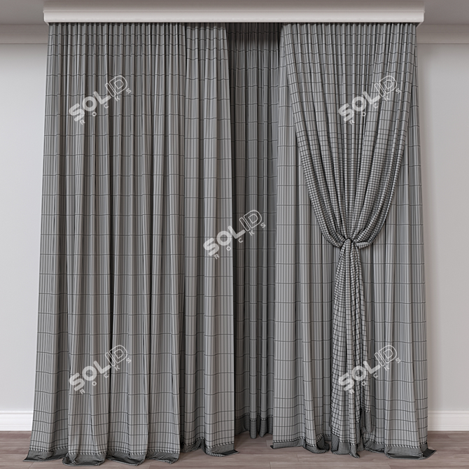 Modern Curtain 3D Model Plugin 3D model image 4