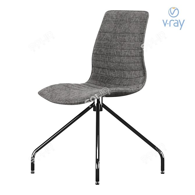 Elegant Zebra Pop Swivel Chair 3D model image 1