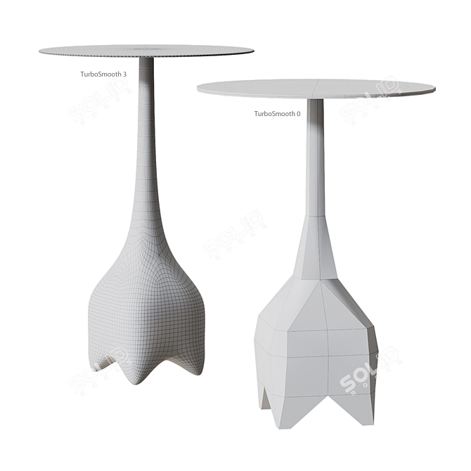 Modern Chic Aguirre Side Tables 3D model image 2