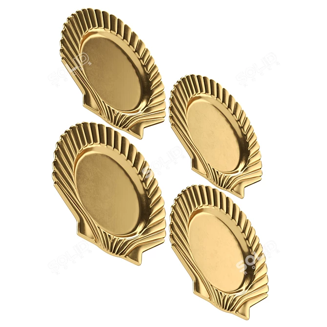 Millimeter-Scaled Shell Brass Charger 3D model image 5