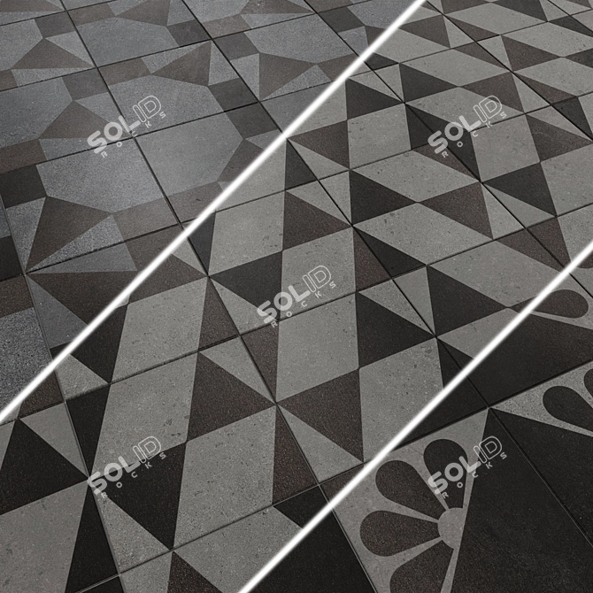 Matrix 20x20 Ceramic Floor Tile 3D model image 4