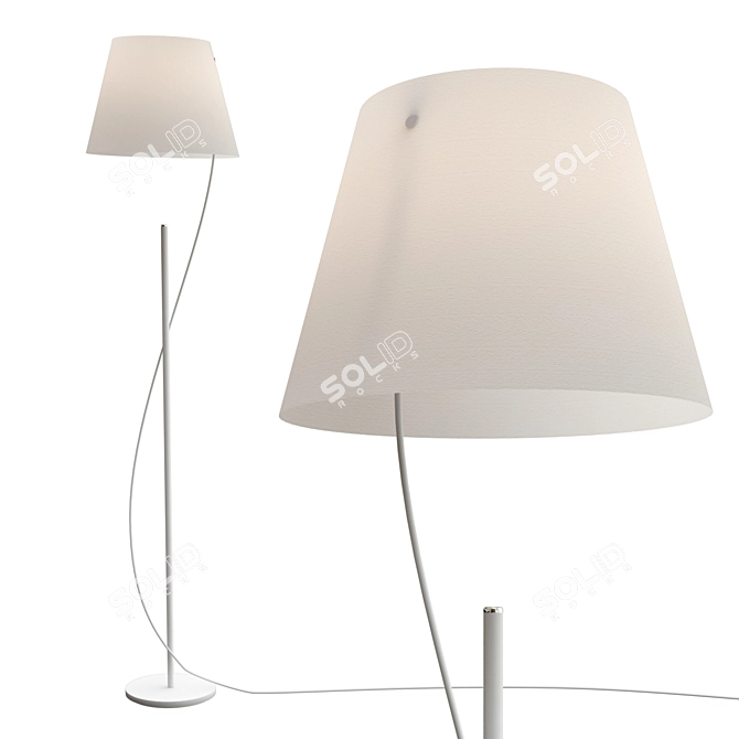 Modern LED Paper Floor Lamp 3D model image 1