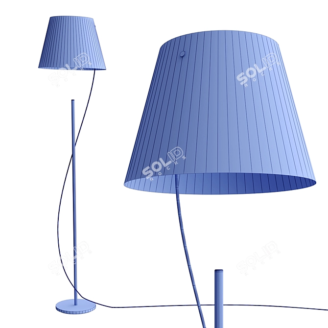 Modern LED Paper Floor Lamp 3D model image 3