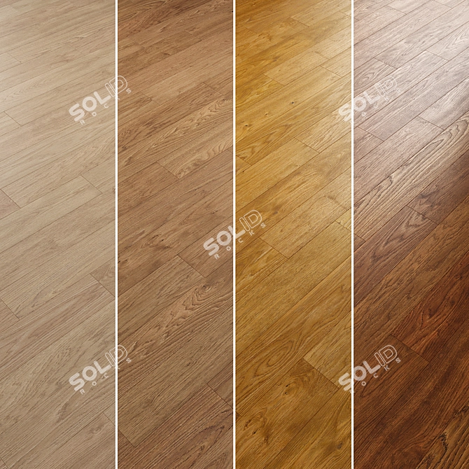 Oak Parquet Flooring Collection 3D model image 2