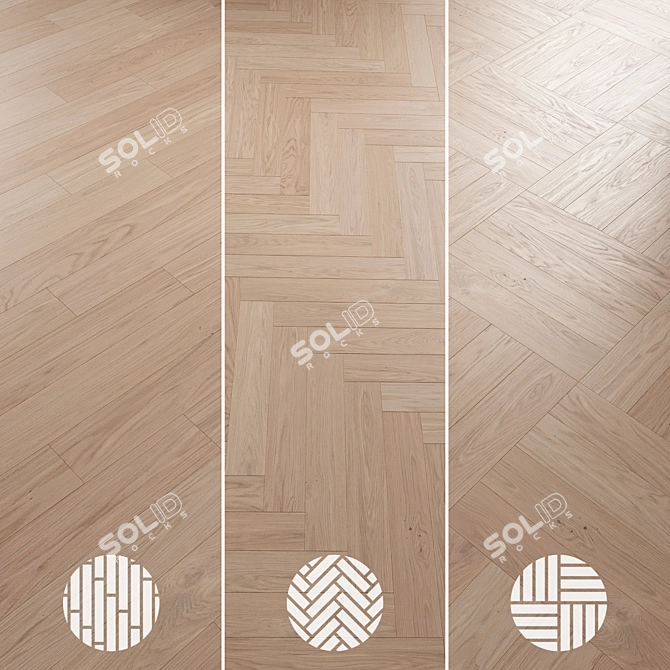  Oak Parquet Flooring Collection 3D model image 5