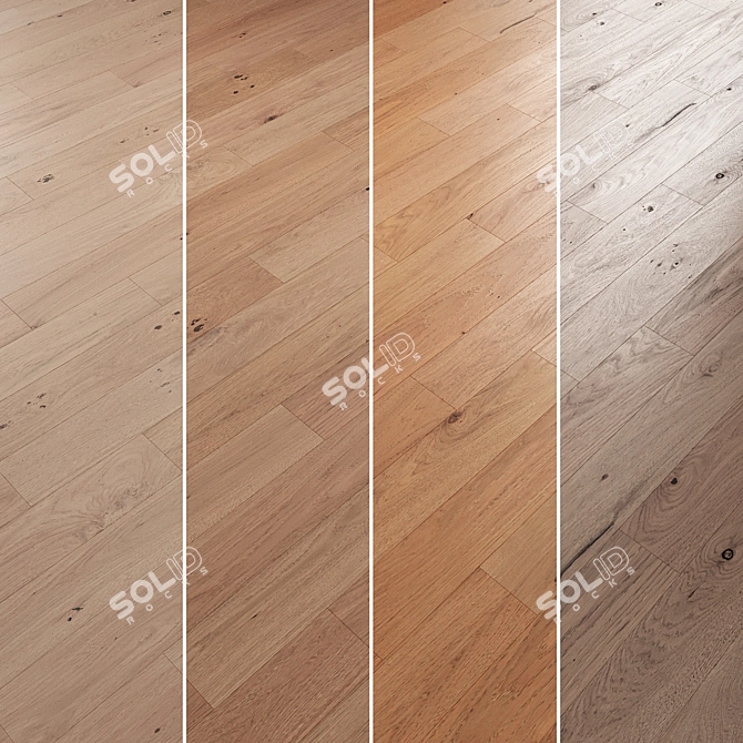 Oak Parquet Flooring Collection 3D model image 3