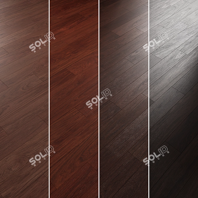 Oak Parquet Flooring Collection 3D model image 4