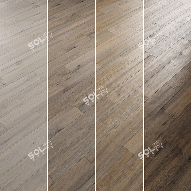 Oak Parquet Flooring Collection 3D model image 2