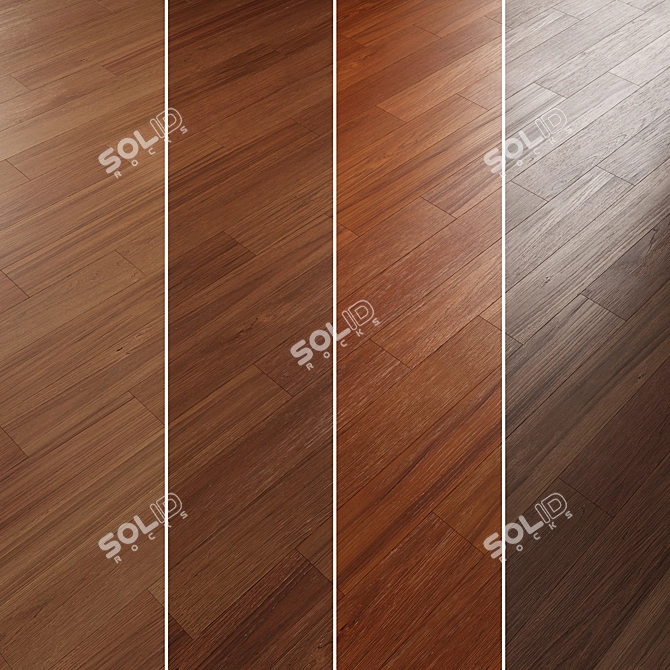 Oak Parquet Flooring Collection 3D model image 3