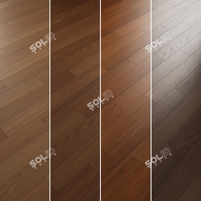 Oak Parquet Flooring Pack 3D model image 3