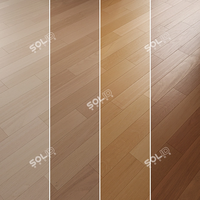 Oak Parquet Flooring Collection 3D model image 2