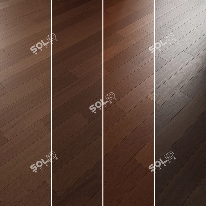 Oak Parquet Flooring Collection 3D model image 3