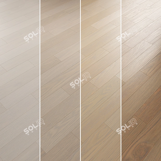 Oak Parquet 074 Texture Set 3D model image 2