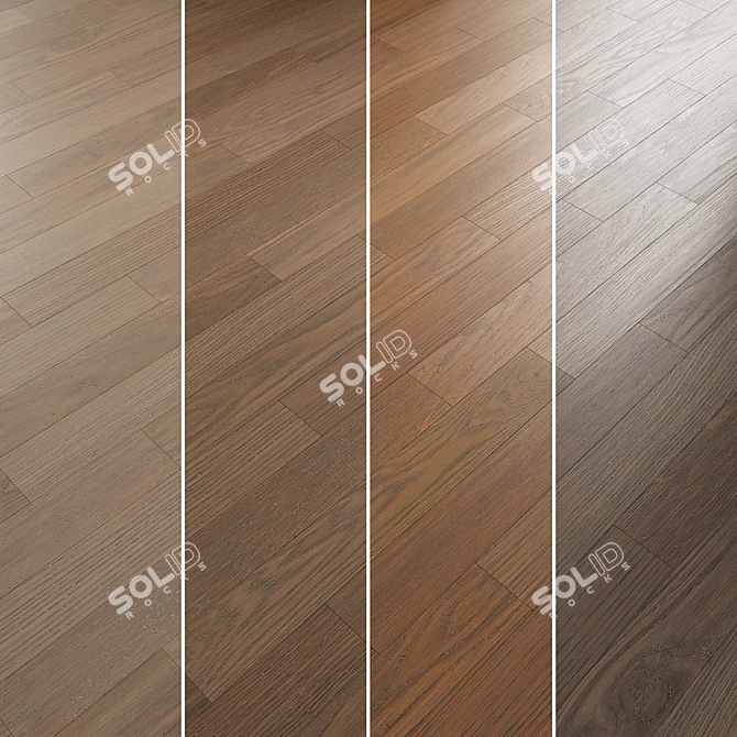 Oak Parquet 074 Texture Set 3D model image 3