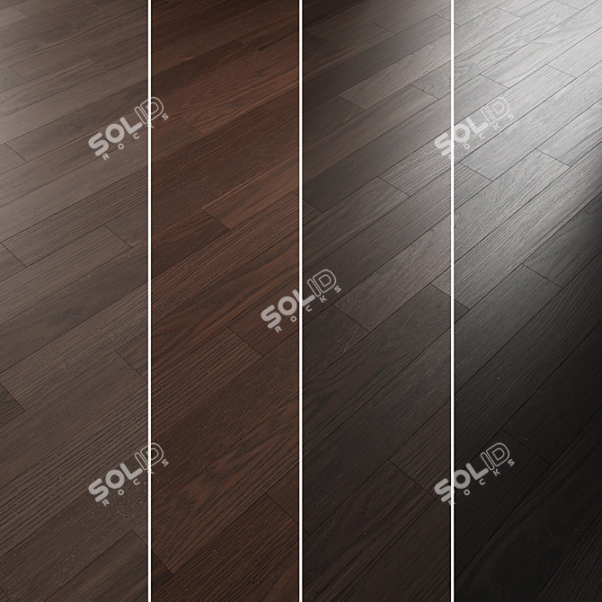 Oak Parquet 074 Texture Set 3D model image 4