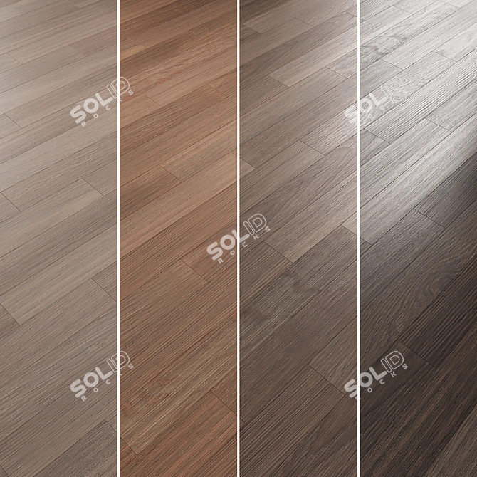 Oak Parquet Flooring Collection 3D model image 4