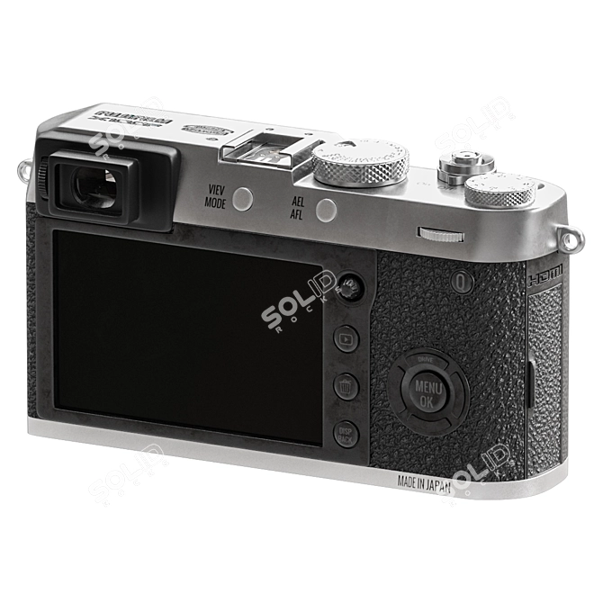 Premium Compact Fujifilm X100F Camera 3D model image 2