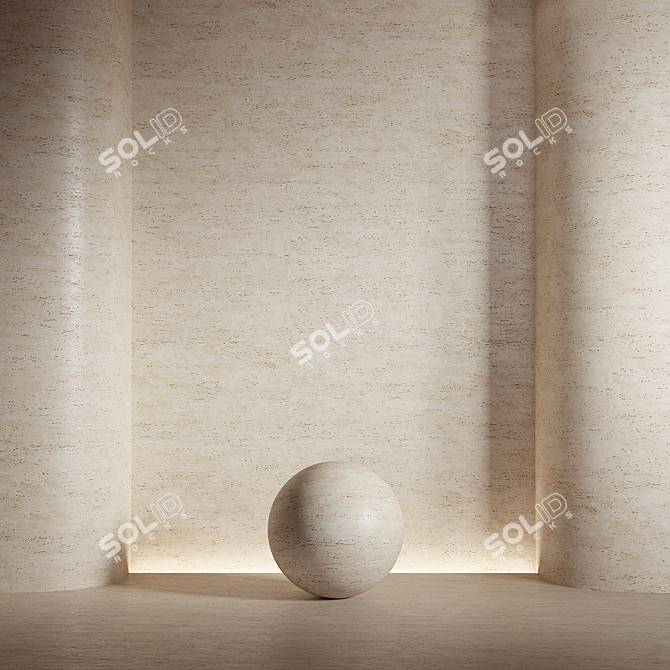 Stone Material, Travertine Texture, Seamless 3D model image 2