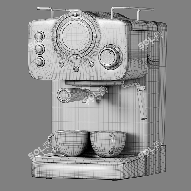 Retro Thera Express Coffee Maker 3D model image 6