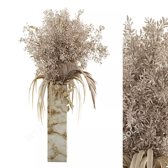 Assorted Dried Botanical Arrangement 3D model image 3